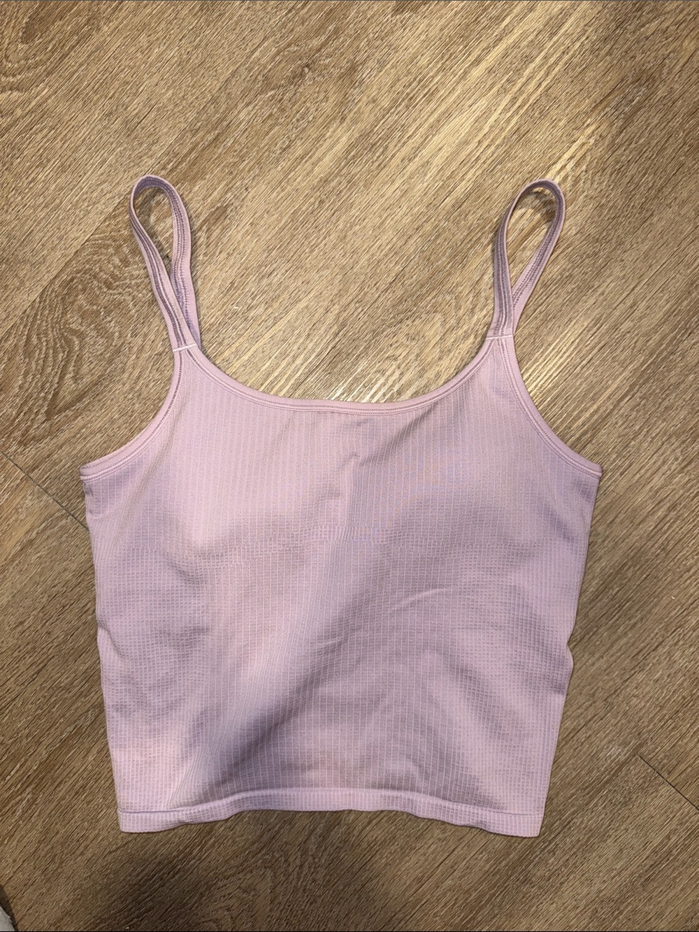 Lululemon ebb to street scoop neck cropped tank size 8 lilac play